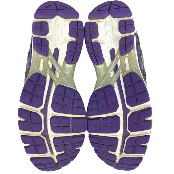 Asics Gel Kayano 21 Athletic Running Shoe‎ Gray Purple Green Womens Size 9 1/2 - Picture 9 of 11